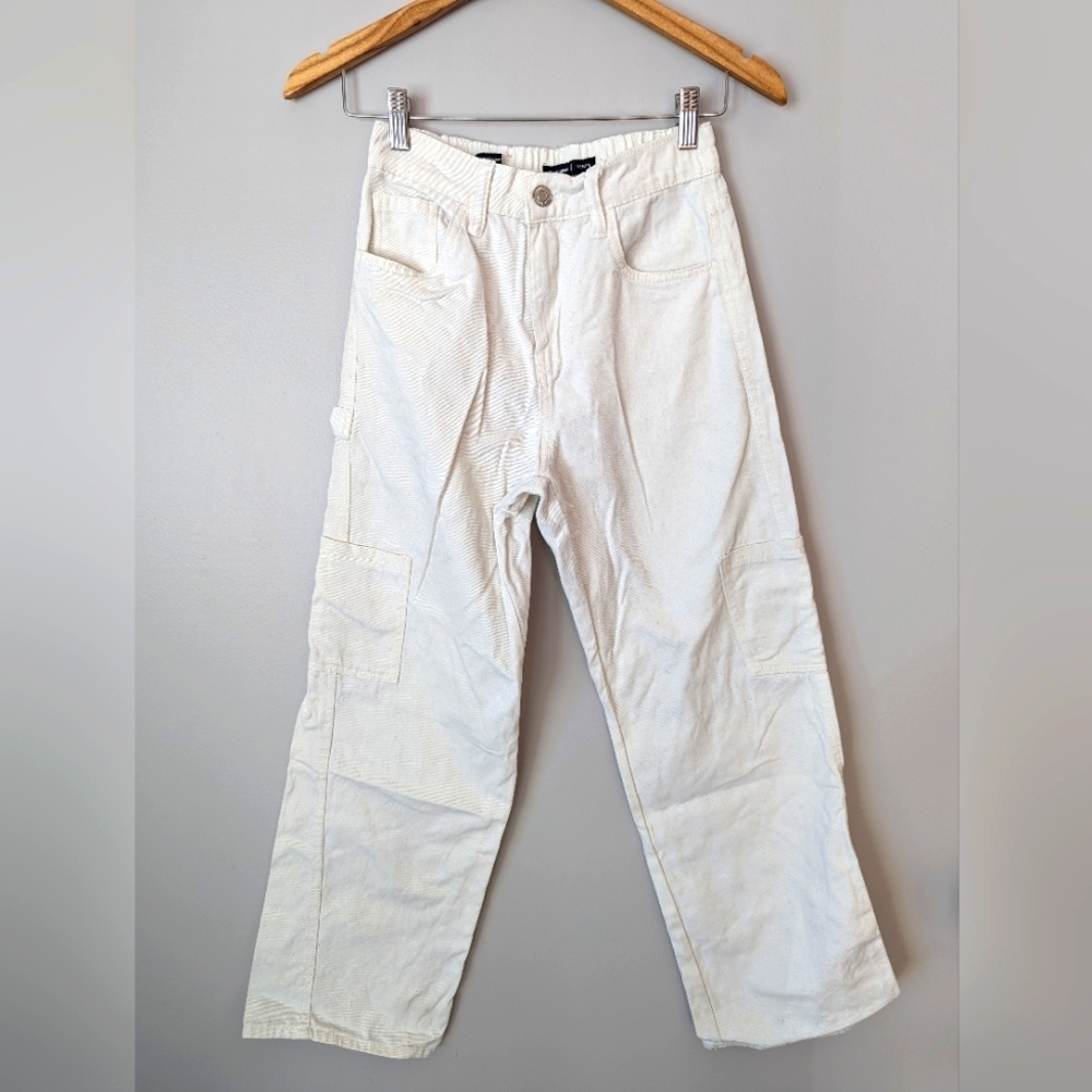 Bluenotes Denim Super High Rise Carpenter Straight Pants Cargo Streetwear Sz XS - Picture 1 of 11
